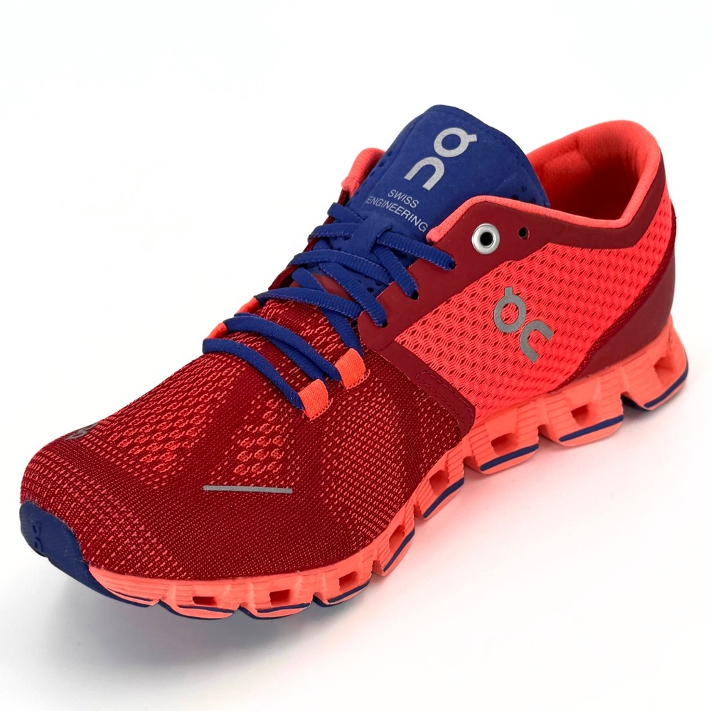 On Cloud X Womens 6.5 Running Shoes Red Orange Athletic Gym Training Sneakers - Picture 3 of 10